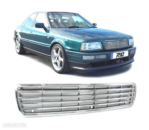 GRELHA FRONTAL SEM SÍMBOLO PARA AUDI 80 91-96 CROMADA - 1