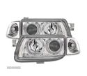 FARÓIS FRONTAIS ANGEL EYES PARA OPEL ASTRA F FUNDO CROMADO H1-H7 - 1