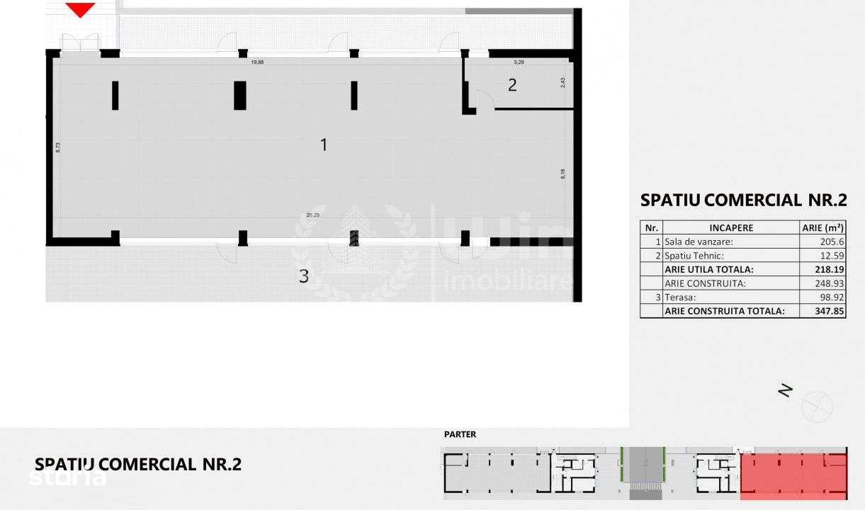 Spatiu comercial 218 mp in bloc nou | Cartier Zorilor - Golden Tulip! - Imagine principală: 3/5