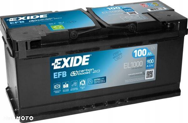 Akumulator EXIDE 12V 100Ah 900A P+ START&STOP EFB MOŻLIWY DOWÓZ MONTAŻ - 1