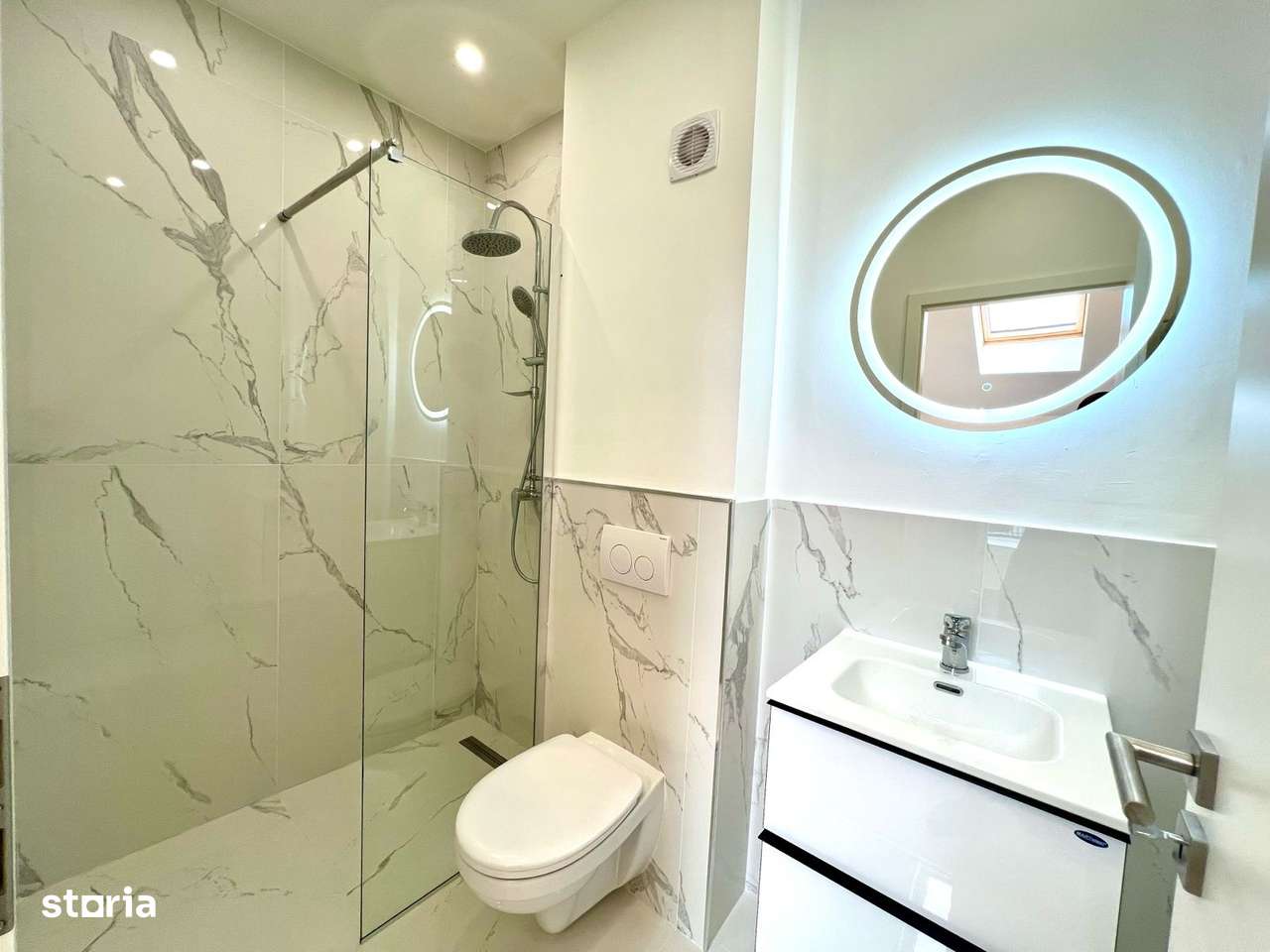 Apartament 2 camere, 2 bai, terasa - mobilat modern, parcare-11