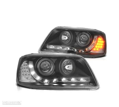 FAROS LUZ DIURNAS LED T5 03-09 CRISTAL CLARO NEGRO - 1