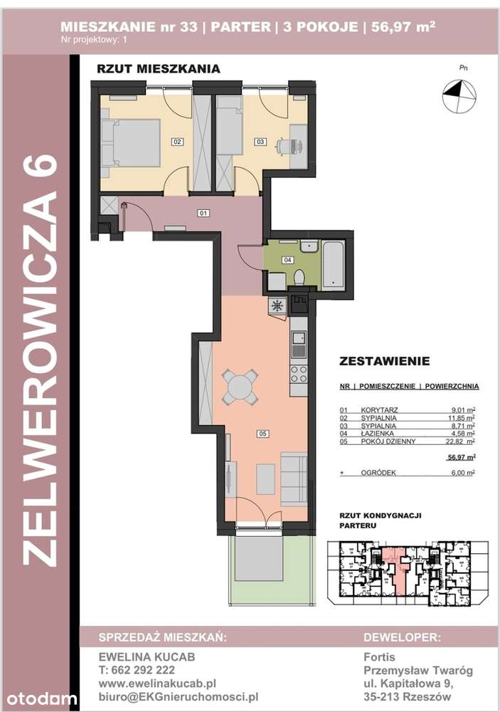 Dwustronne mieszkanie 3 pokojowe blisko centrum - Pełny obrazek: 4/20