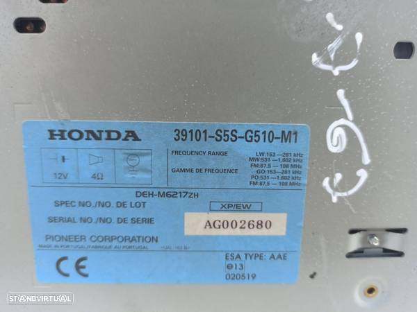 Radio Cd Honda Civic Vii Hatchback (Eu, Ep, Ev) - 5