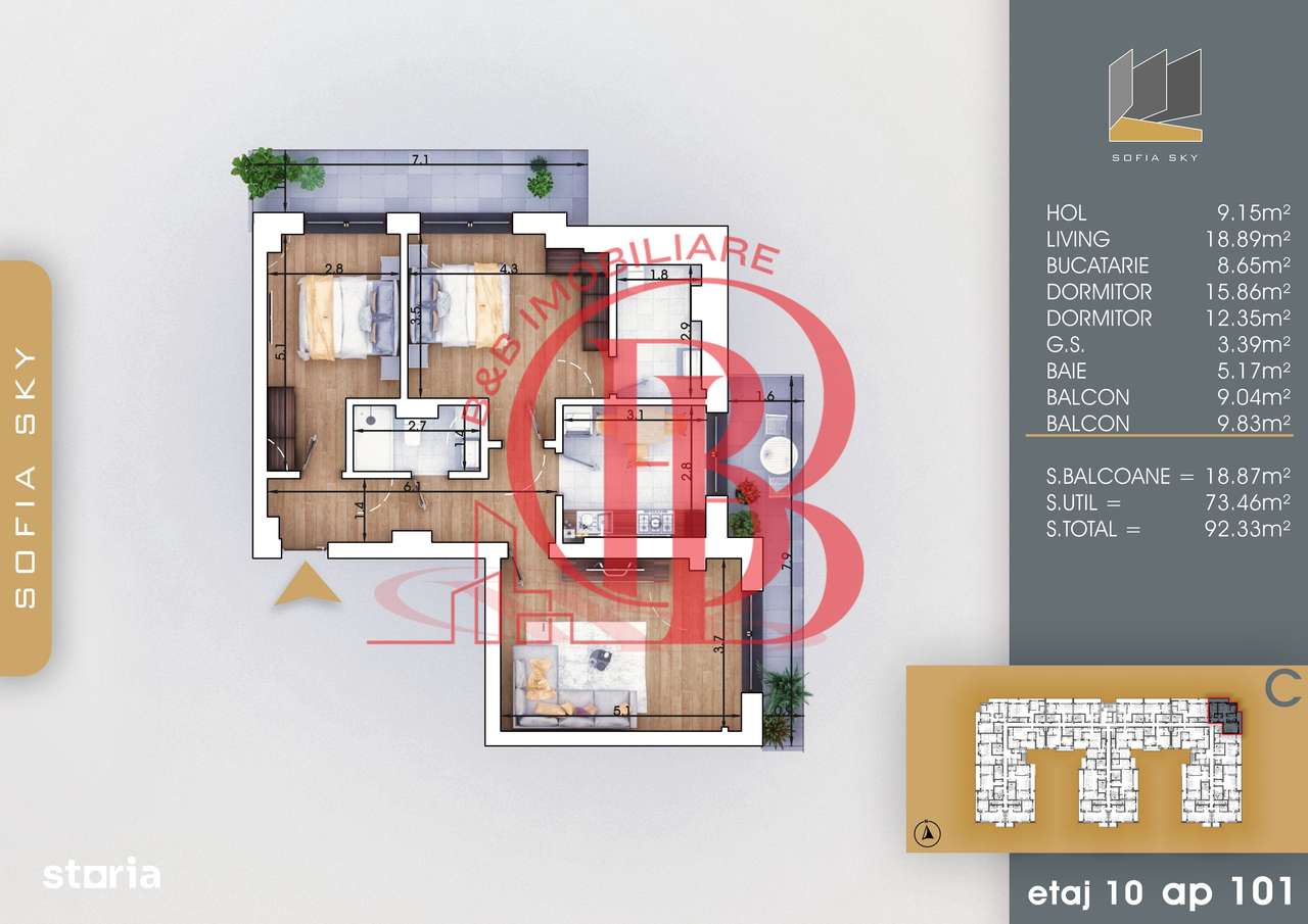 Apartament 3 camere Mutare Rapida-Acte Gata Th. Pallady