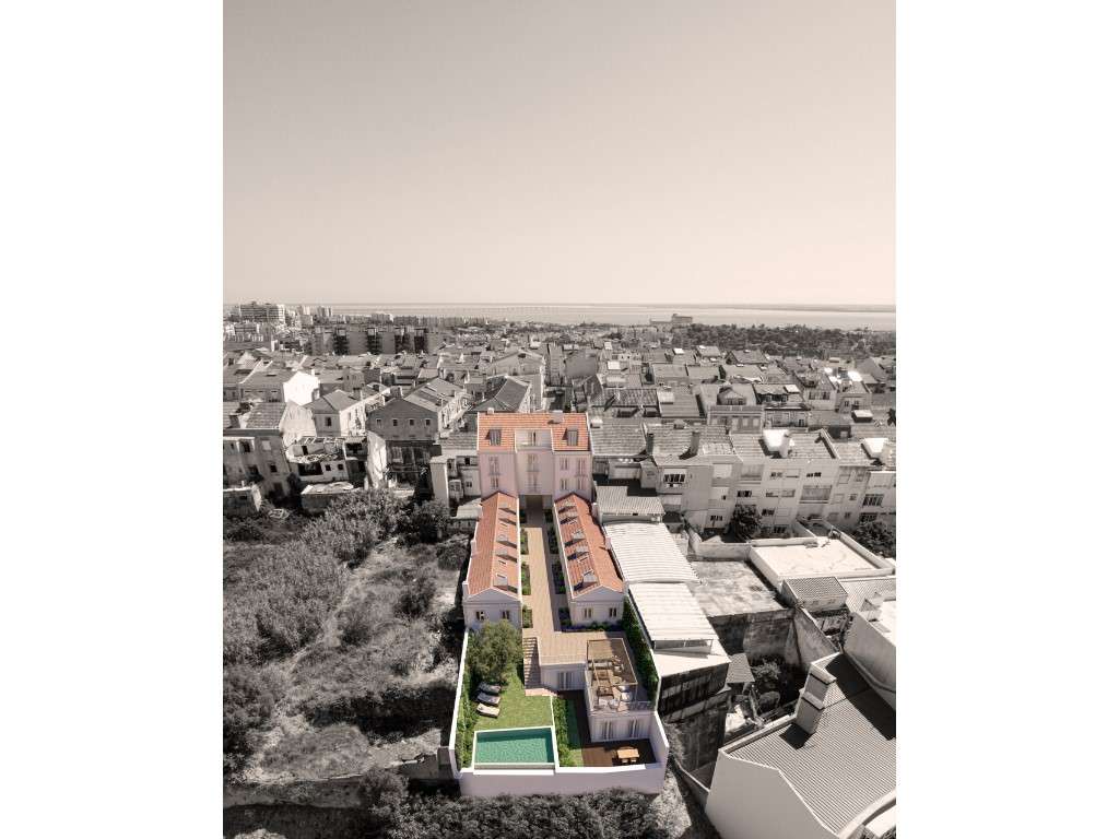 Apartamento com vista num condomínio com Jardim e piscina Arroios-6