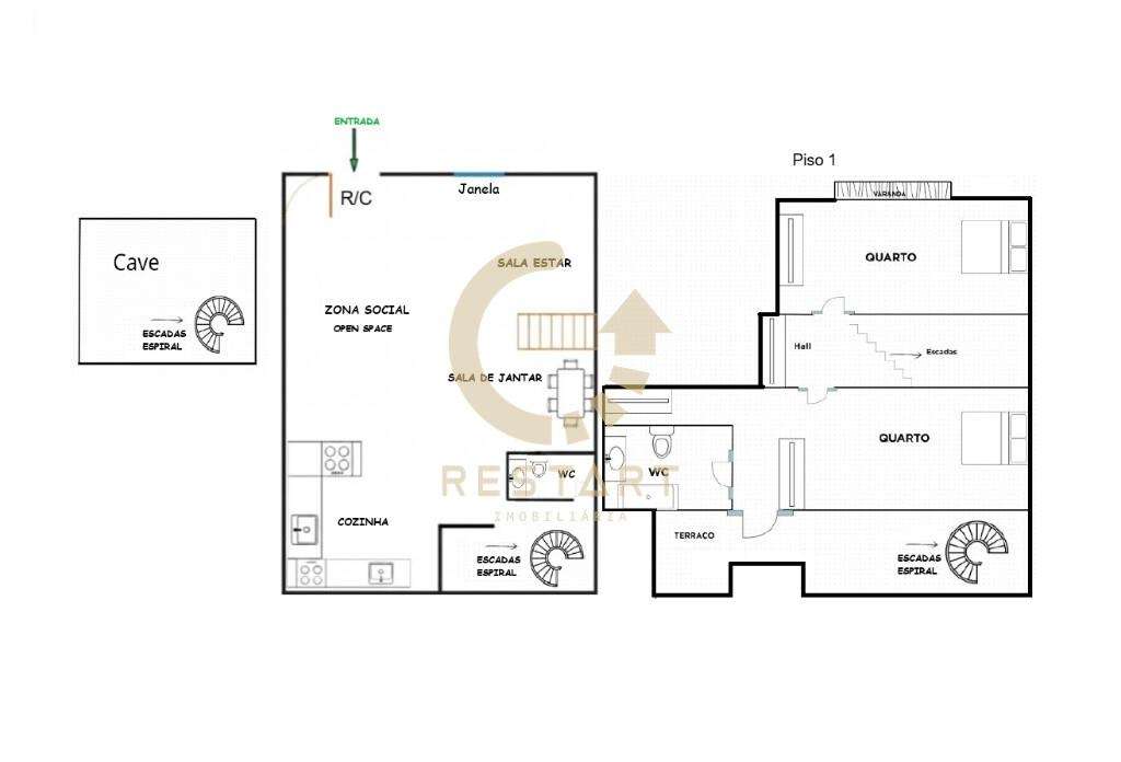 Moradia T2 com Terraço e Varanda – Aldoar, Porto-25