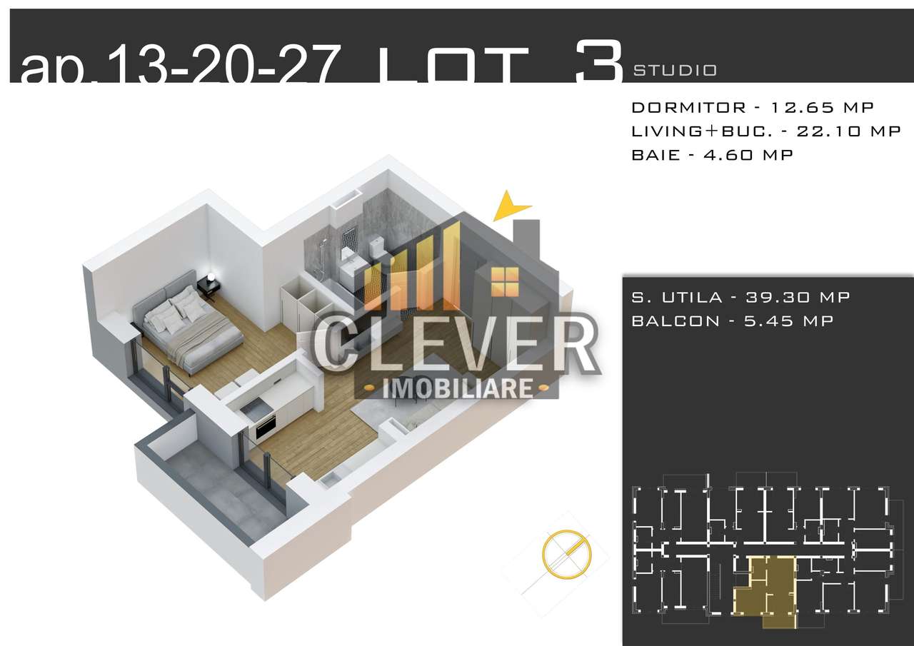 Studio 2 camere, Ideal Investitie - Comision 0%, Pallady