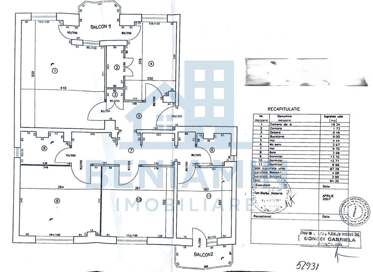 4 Decomandate-Bulevard 1 Mai la M-uri-Etaj 3-Suprafata 95mp-Liber-8