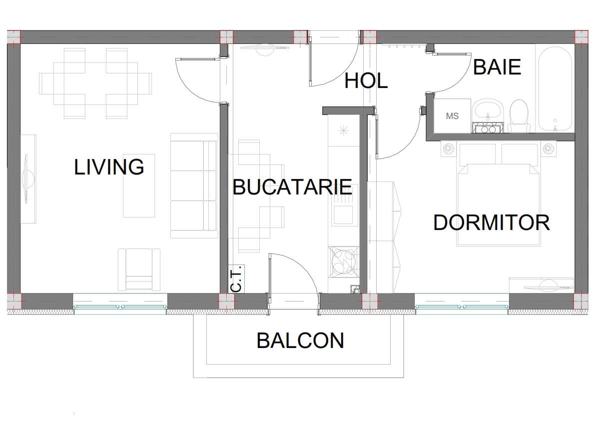 2 cam dec, bucatarie separata ,constr noua, str. Dna Stanca-6