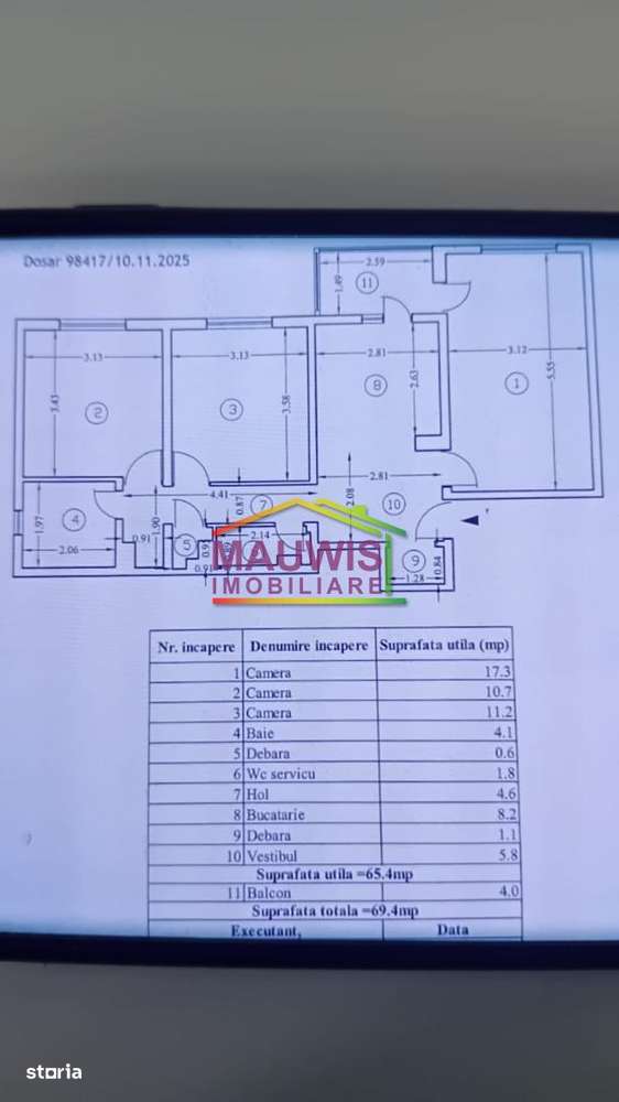 5 min Metrou Iancului 3camere liber Cf.1decomandat bloc1981reabilitat-0