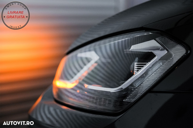 Faruri LED VW Golf 7.5 VII Facelift (2017-up) cu Semnal Dinamic- livrare gratuita - 13