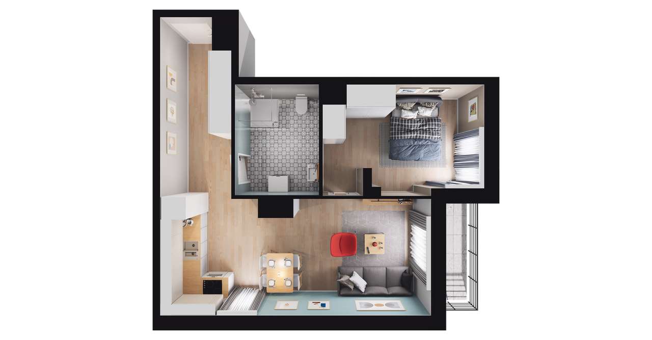 Stara Cegielnia Mielec | mieszkanie 2-pok. | C_M43 - Pełny obrazek: 3/9