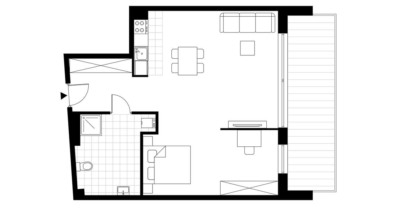 2-pokojowe mieszkanie 58m2 + ogródek Bez Prowizji - Pełny obrazek: 3/8