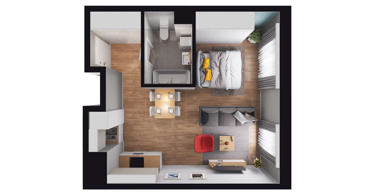 Perfumiarnia 2 | mieszkanie 34,34  m² | A.03.20 - Pełny obrazek: 3/7