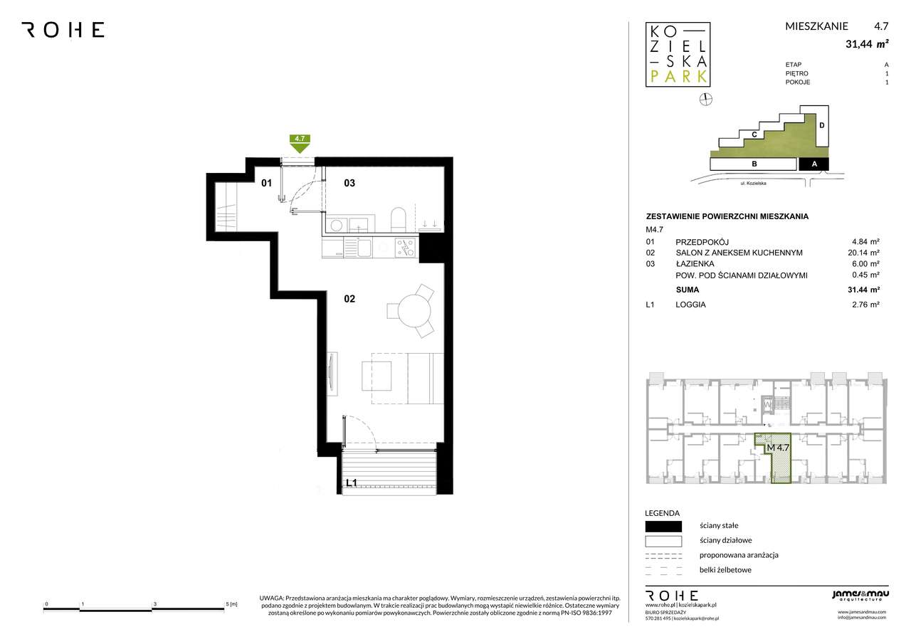 Kozielska Park | mieszkanie 1-pok. | 4_7 - Pełny obrazek: 2/7
