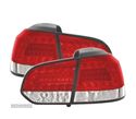 FAROLINS TRASEIROS LED PARA VOLKSWAGEN VW GOLF 6 MK VI 08-12 VERMELHO BRANCO - 1