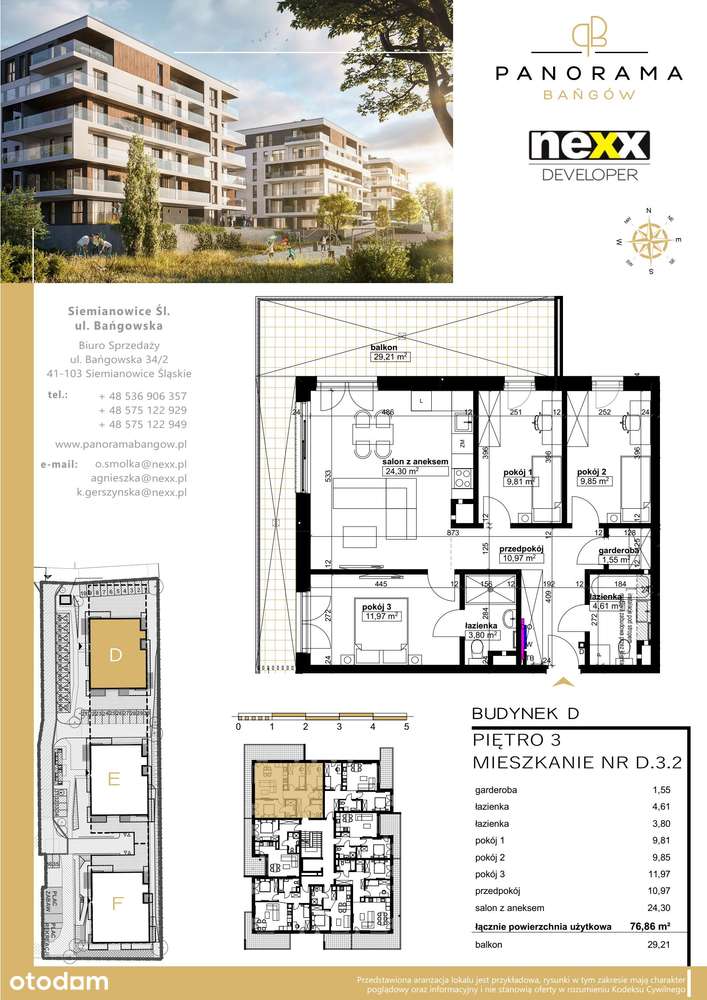 4-pokojowe mieszkanie 76m2 + balkon Bez Prowizji - Pełny obrazek: 2/5