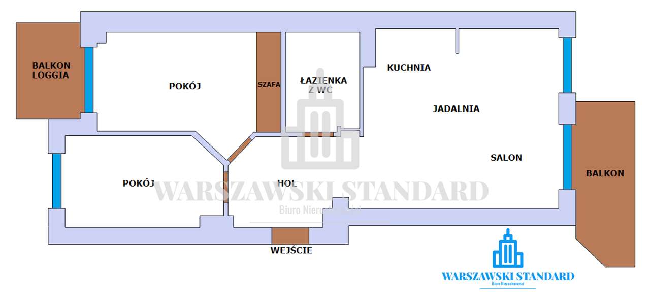 Trzypokojowe mieszkanie z dwoma balkonami i miejscem postojowym-Kabaty - Pełny obrazek: 2/14