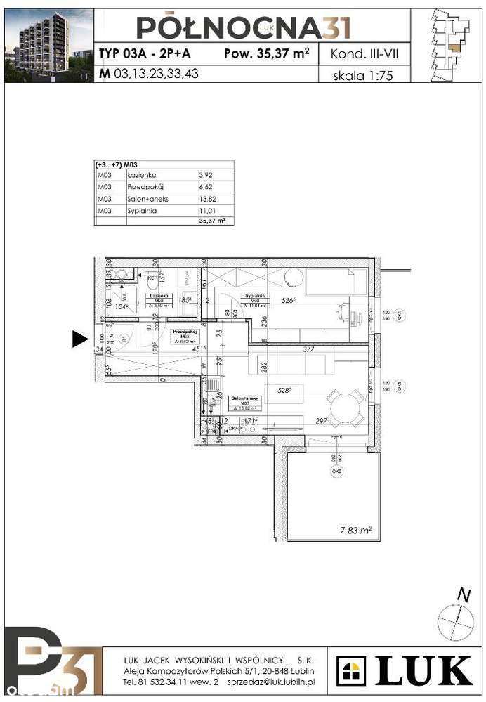Mieszkanie nr 33 - Pełny obrazek: 2/7