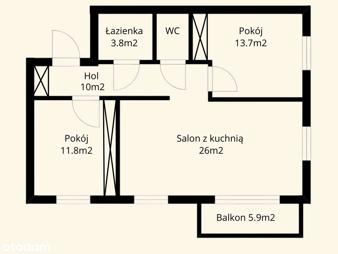 Wyjątkowe 3 pokoje z balkonem | Os. Wenedów | Winda | 2011r.-14