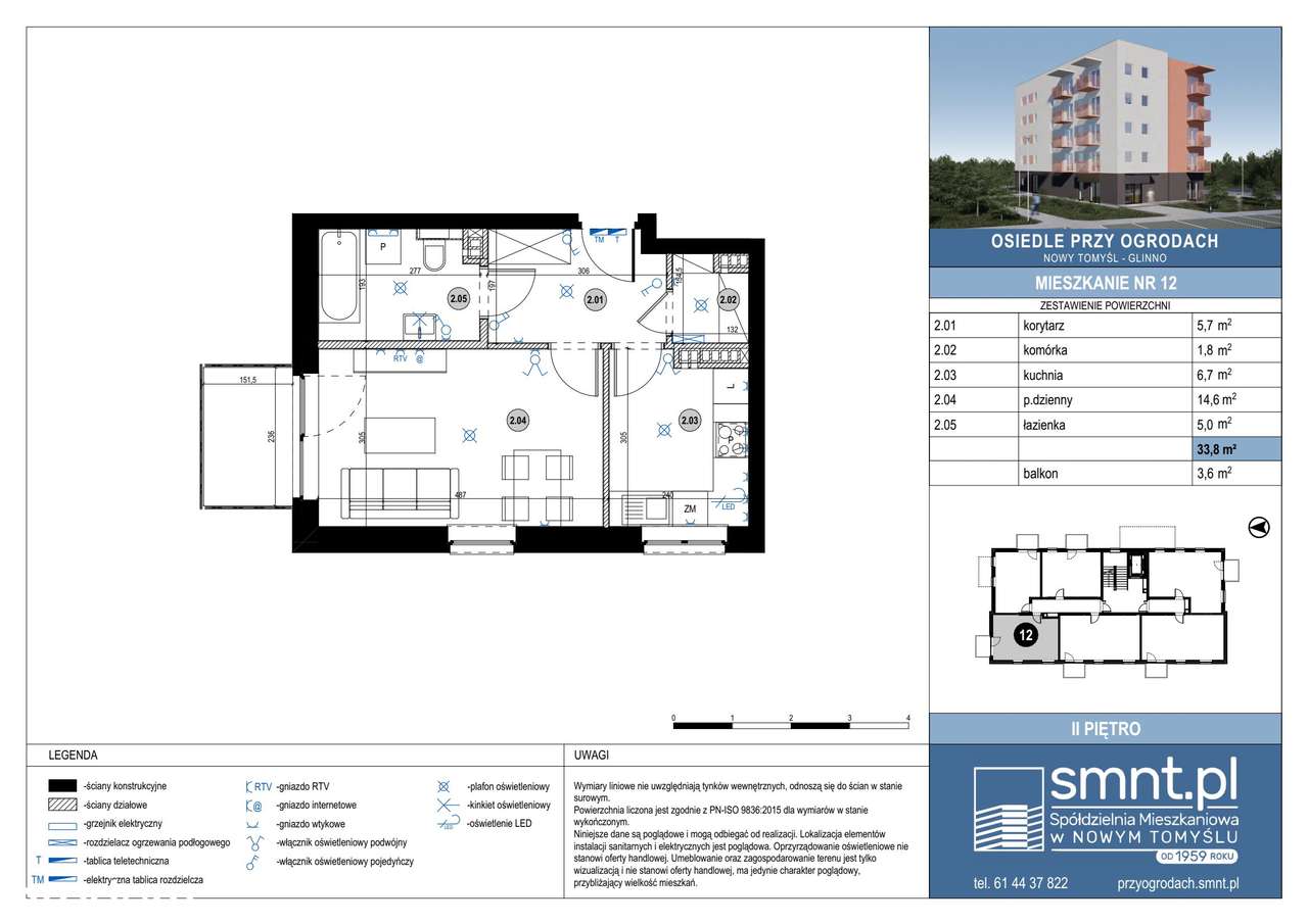 Osiedle Przy Ogrodach | mieszkanie 1-pok. | 12 - Pełny obrazek: 2/7