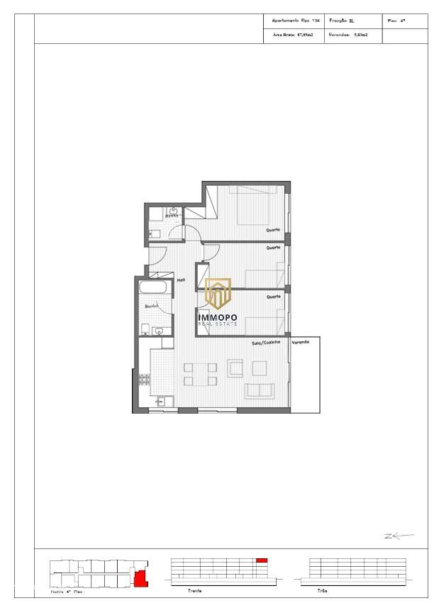 Apartamento T3, NOVO, Arrábida Shoping, Vila Nova de Gaia - Grande imagem: 3/48