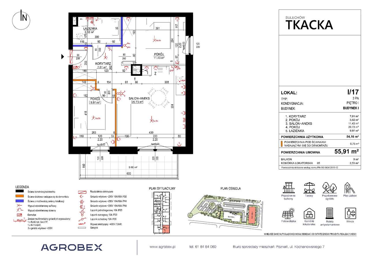 Osiedle Tkacka | mieszkanie 3-pok. | I-17 - Pełny obrazek: 2/9