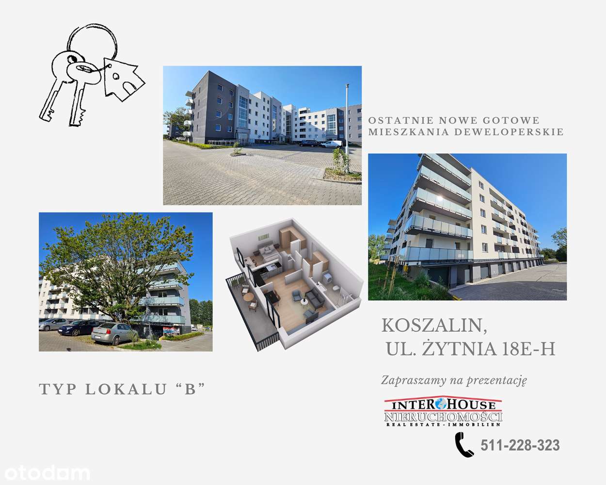 Nowe deweloperskie 2pok, balkon, oddzielna kuchnia, komórka gratis! - Pełny obrazek: 1/11