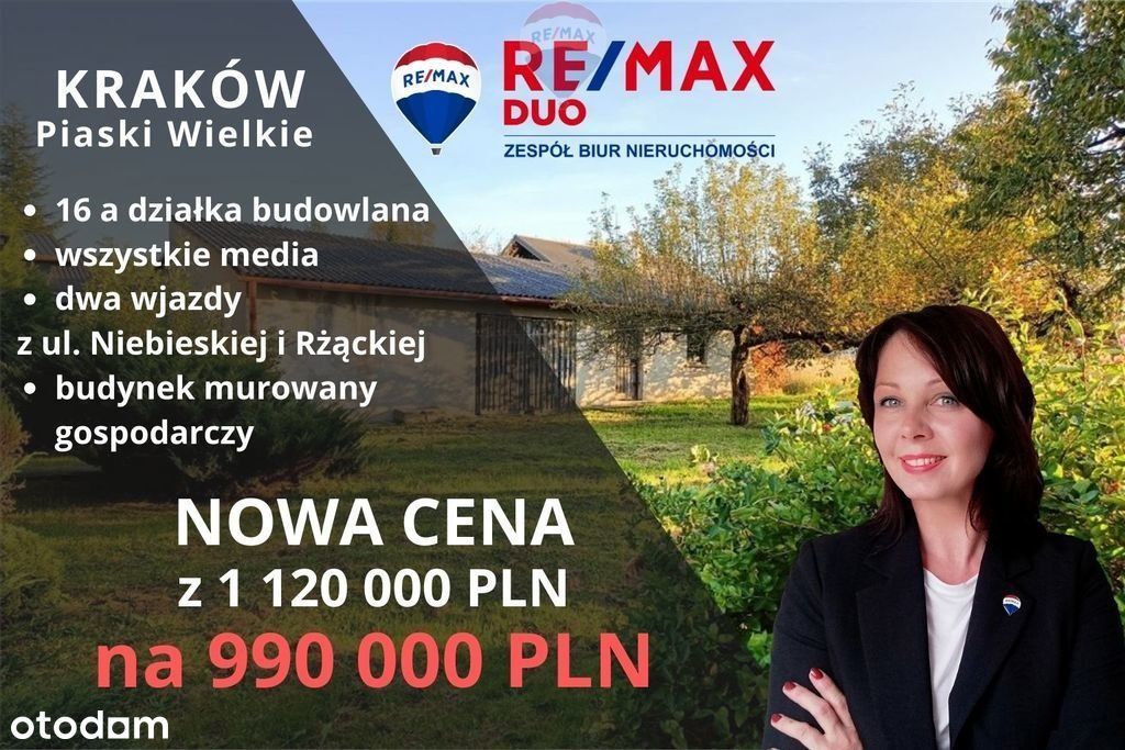 16a działka budowlana w Krakowie