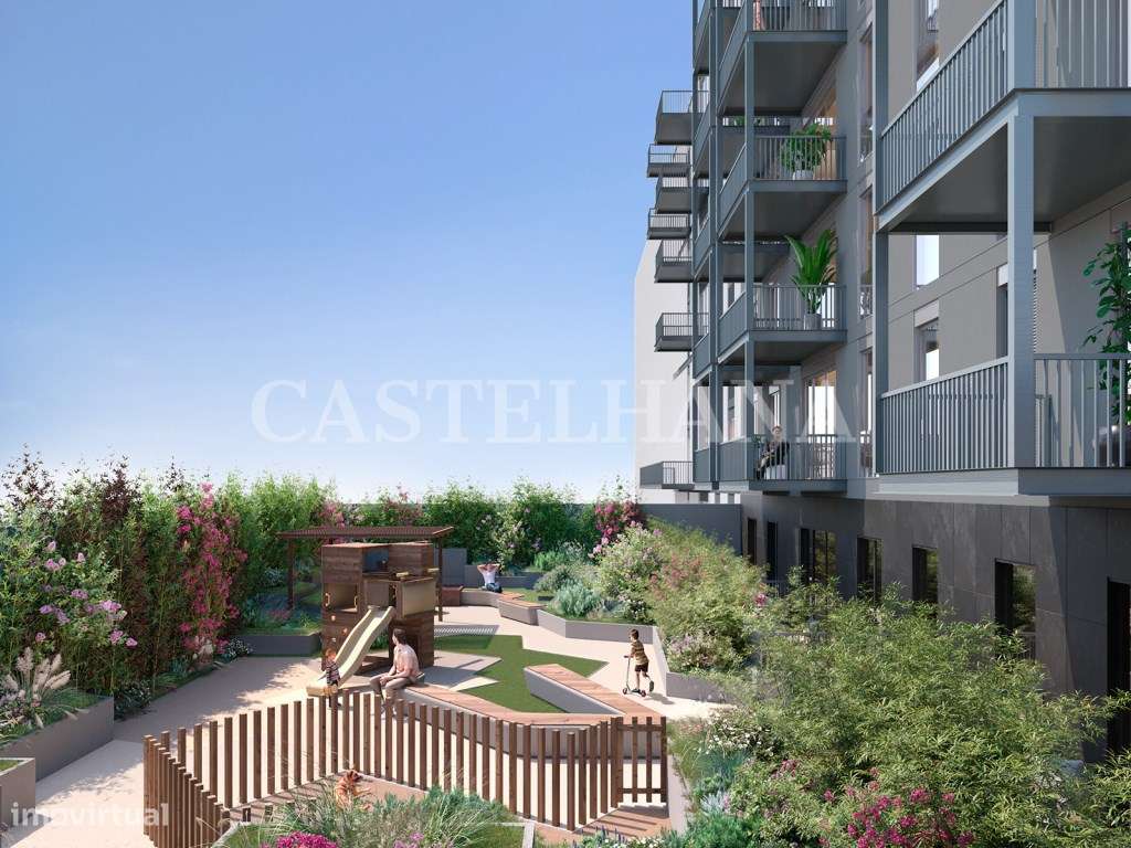 Apartamento T2 com varanda em novo empreendimento situado em Benfica - Grande imagem: 3/55