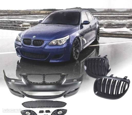 PÁRA-CHOQUES+ GRELHAS PARA BMW E60 03-07 LOOK M5 COM LAVA FAROS - 1