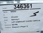 RADIO CHRYSLER SEBRING kabriolet (JS) 2007 - 2010 2.0 CRD 103 kW [140 KM] olej napędowy 2007 - 2010 - 7