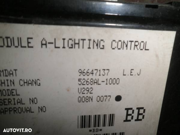 Calculator lumini Chevrolet Epica 2.0 d 96647137 - 3
