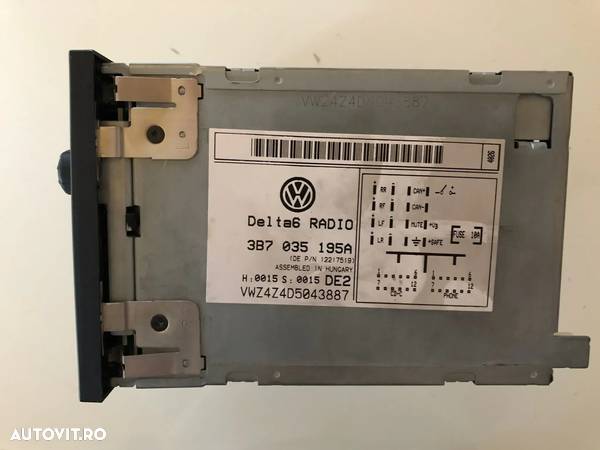 Radio CD original Volkswagen Passat b5.5 cod 3B7 035 195A - 4