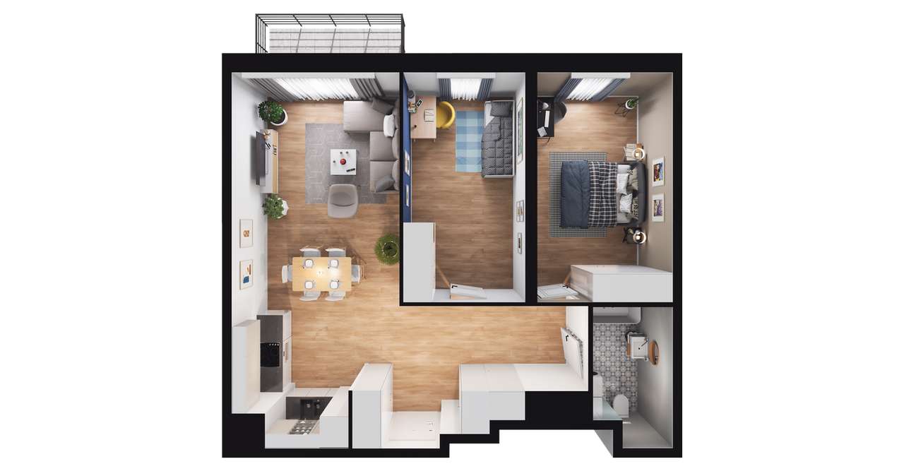 Gotowe 3-pokojowe mieszkanie 64m2 + balkon - Pełny obrazek: 5/11