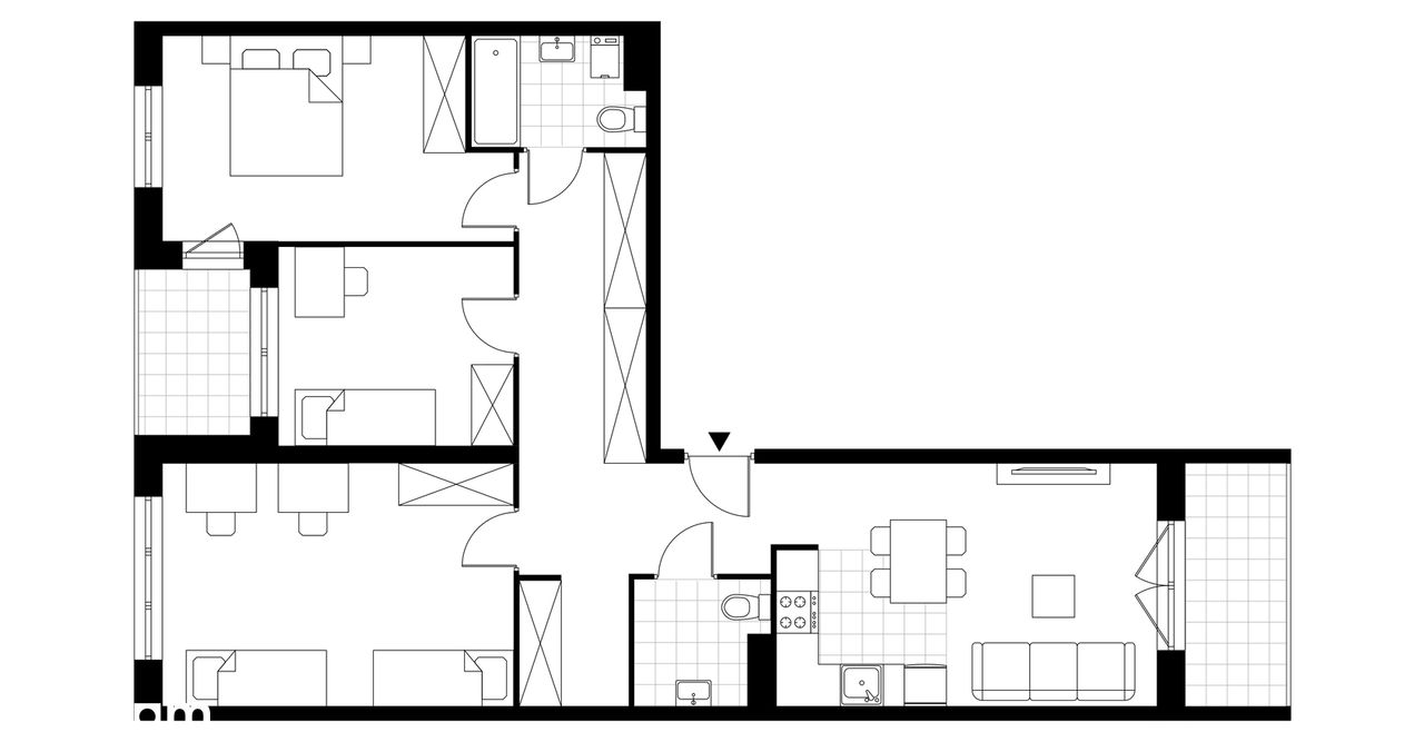 4-pokojowe mieszkanie 82m2 + 2 balkony