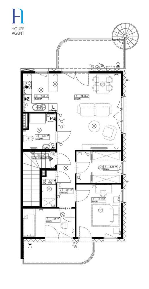 Przestronny apartament z ogródkiem - Złotno-6