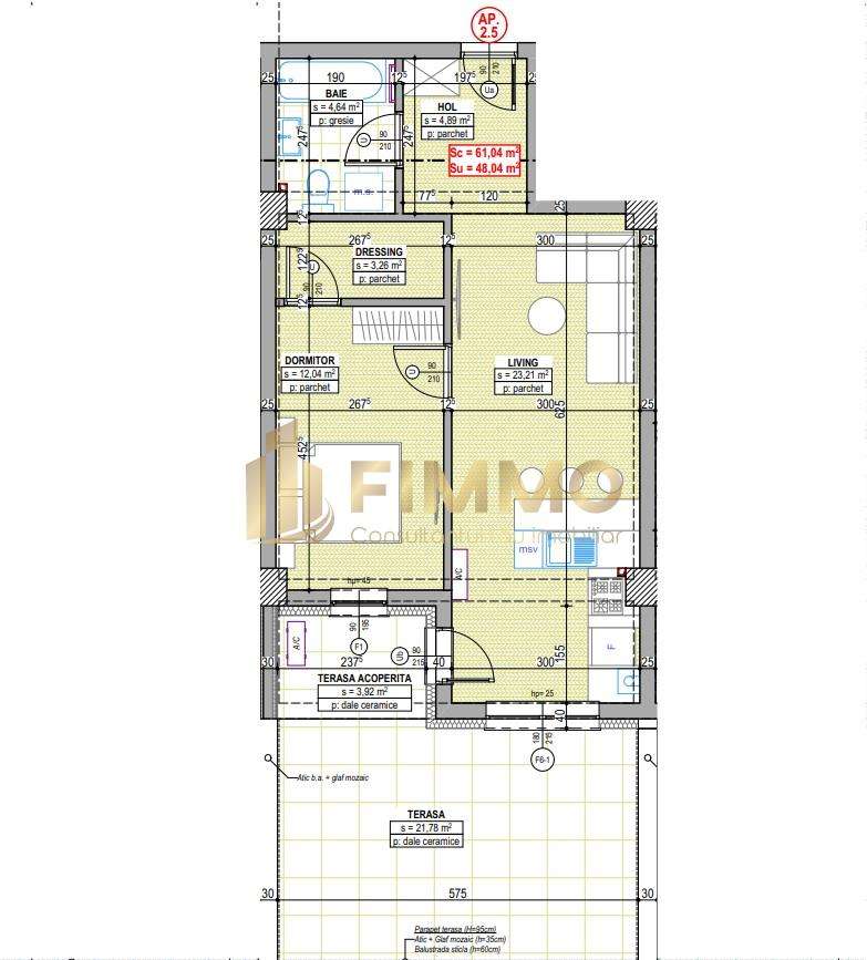 Apartamente 2 cam | 48mp | Terasa 22mp  | Traian Vuia | ID:1173 - Imagine principală: 1/7