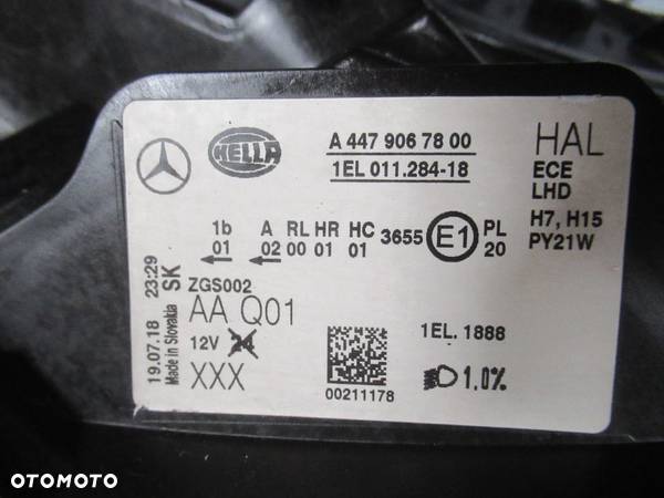 LAMPA PRZEDNIA PRZÓD LEWA PRAWA MERCEDES VITO W447 2014-2019 rok CZARNA - 20