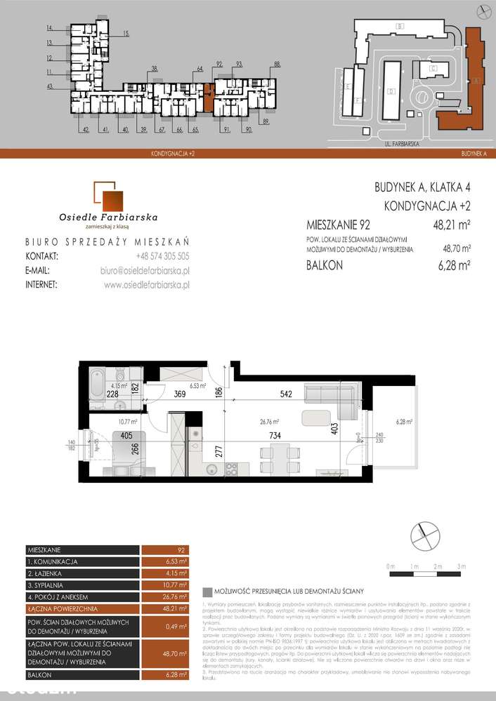 2-pokojowe mieszkanie 48m2 + balkon Bez Prowizji - Pełny obrazek: 2/6
