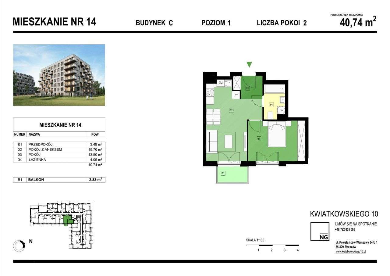 SPRAWDŹ| 2 pokoje| PK River| NG Development - Pełny obrazek: 2/7