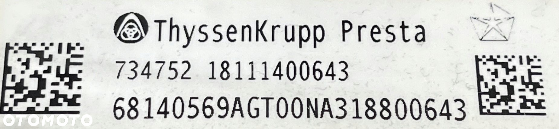 CHARGER LIFT 15- KOLUMNA KIEROWNICZA 68140569AG - 4