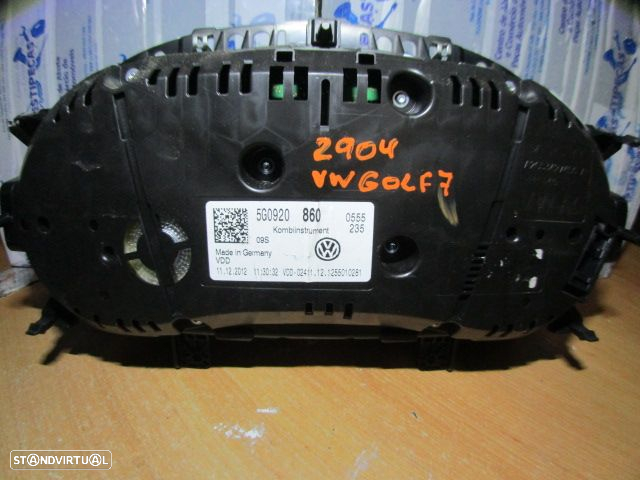 Quadrante 5G0920860 A2C53427456 VW GOLF 7 2013 1.2TSI 105CV 5P PRETO KM/H  DIGITAL - 2