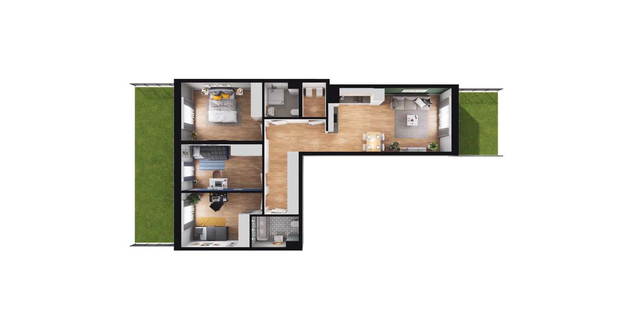 4-pokojowe mieszkanie 77m2 Bez Prowizji - Pełny obrazek: 2/6