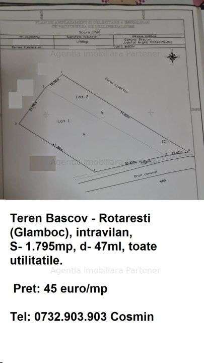 Terenuri Bascov, diverse suprafete - Imagine principală: 3/5