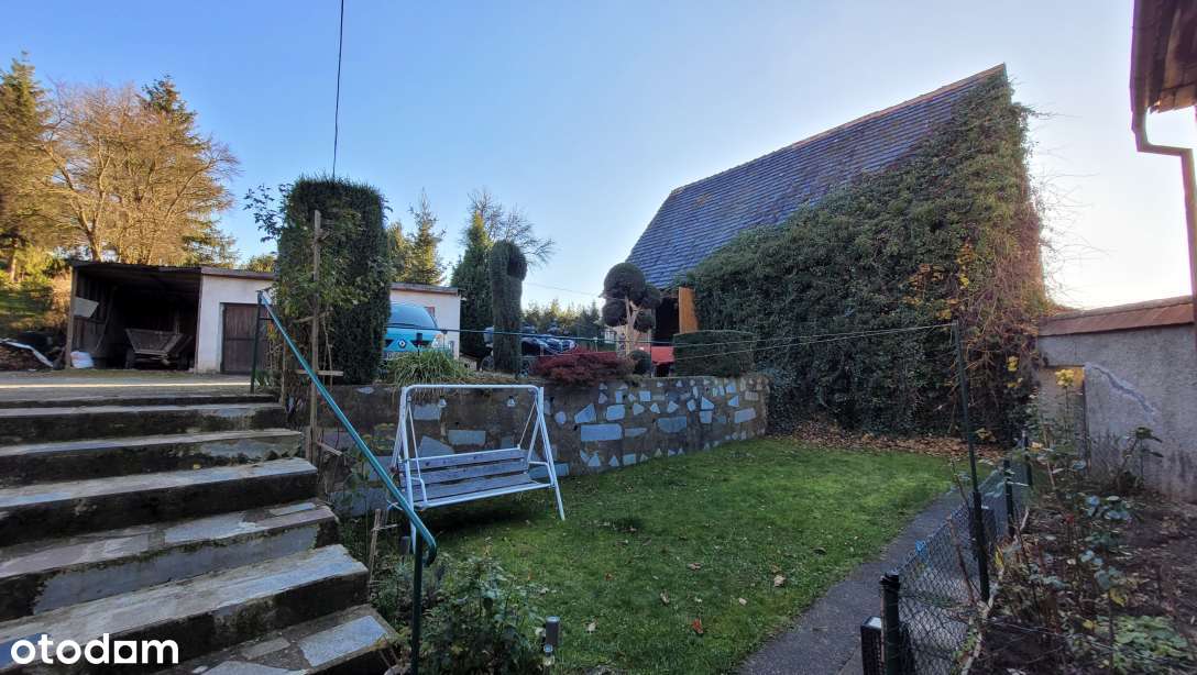 Pół domu + działka + kamienna stodoła + 2garaże w Dziwiszowie-19