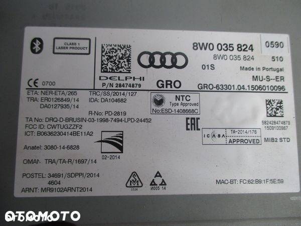 AUDI A4 B9 2.0 TDI MULTIMEDIA CZYTNIK NAVI 8W0035824 - 4