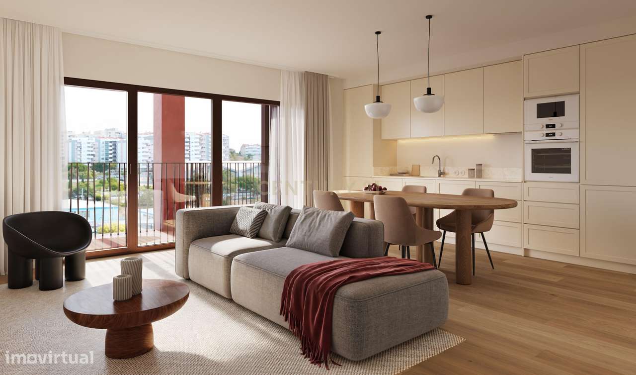 Apartamento T2 C/Estacionamento - Empreendimento Almar Beach – Almada - Grande imagem: 5/7