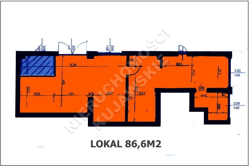 Lokal 85,6m2 na usługi-magazyn, parter, os. Wschód